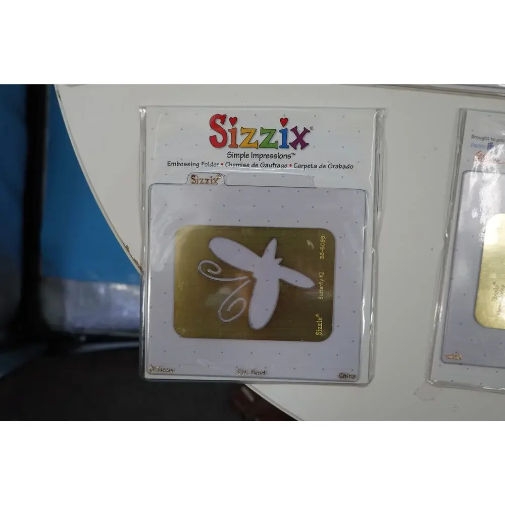 Lot of 11 Sizzix Simple Impressions Embossing Folder
